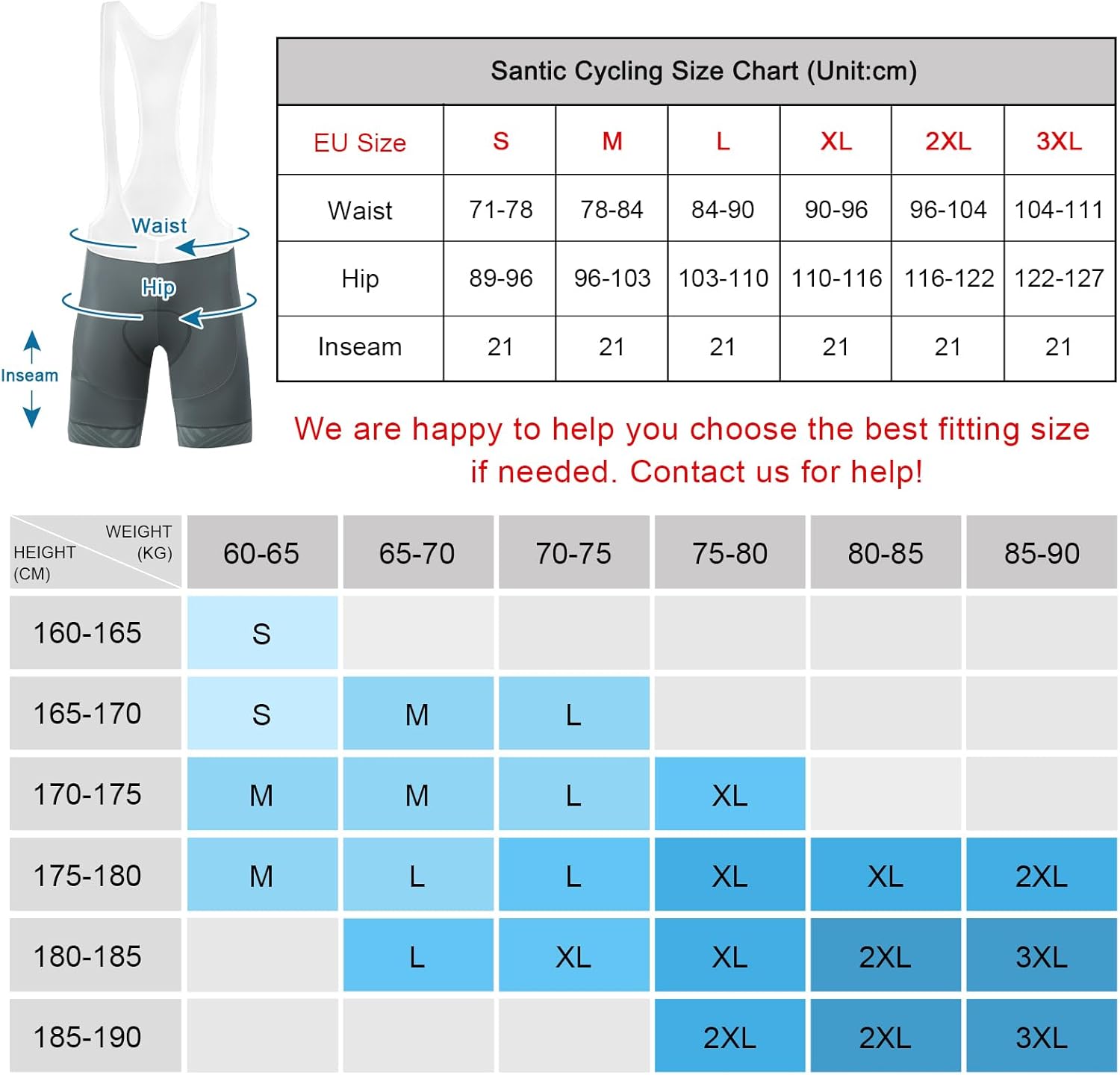 Culotte ciclismo Santic hombre