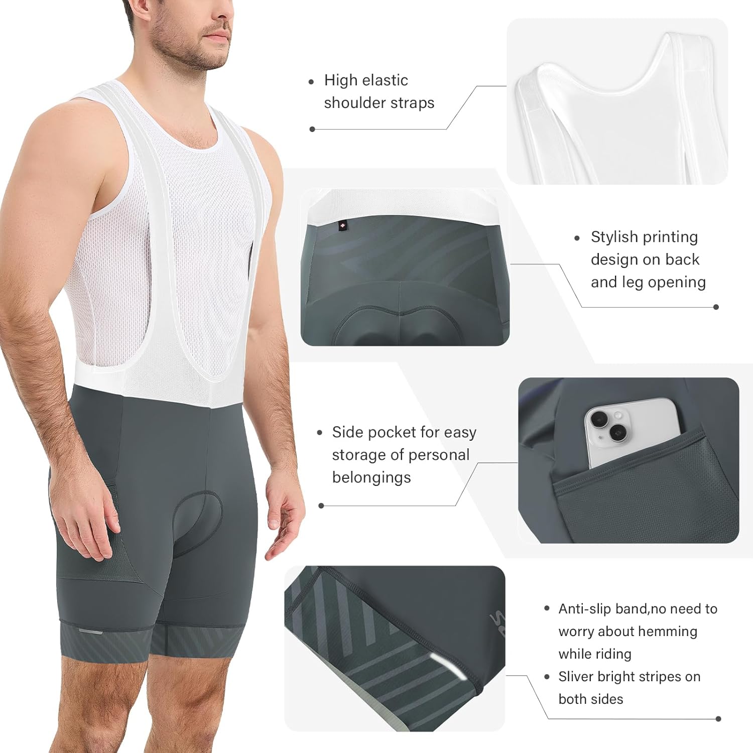 Culotte ciclismo Santic hombre
