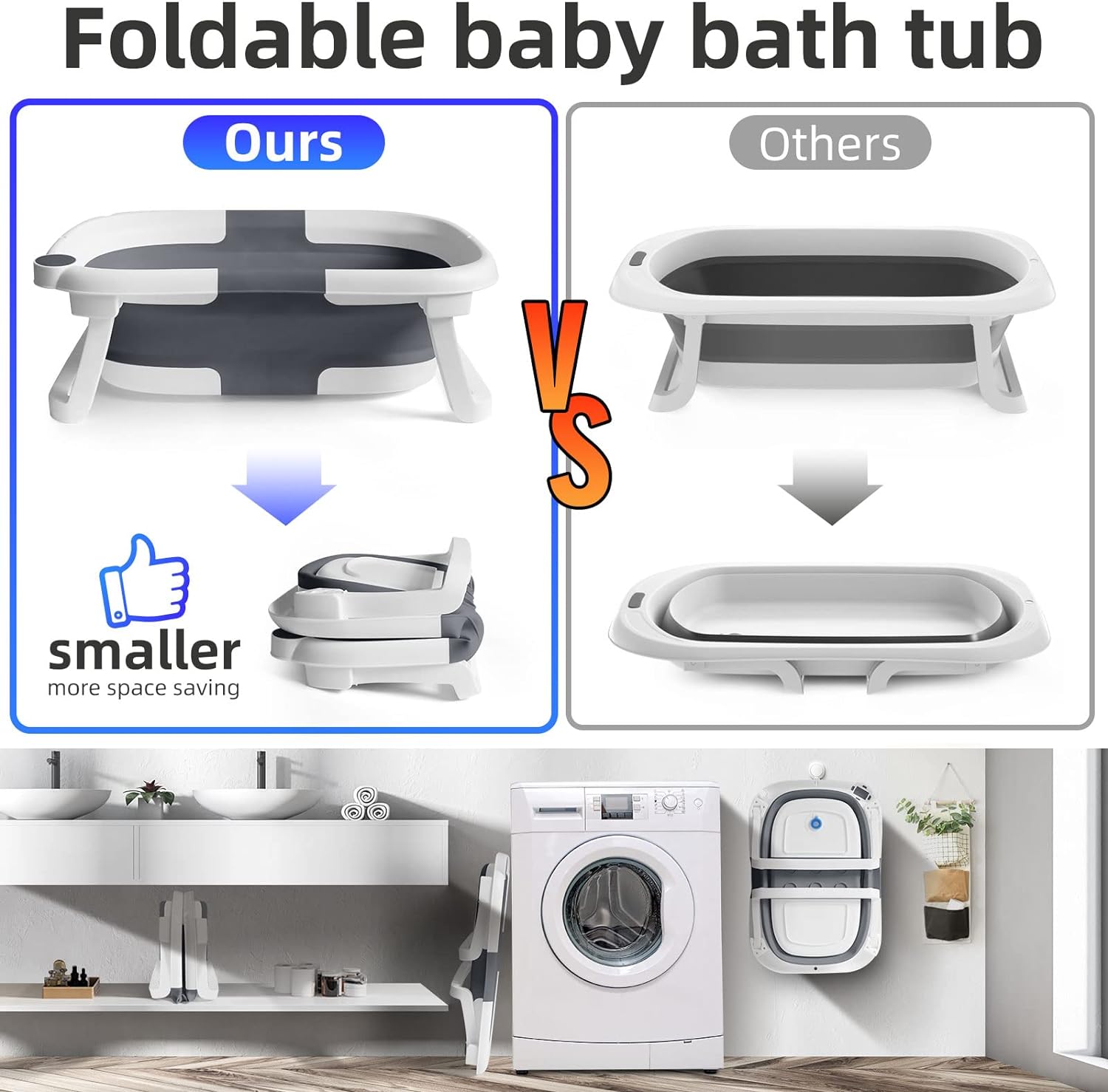 Bañera Plegable Bebé con Cojín