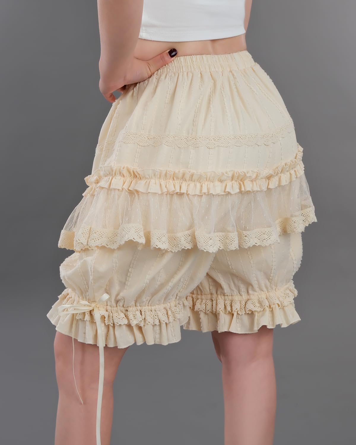 Pantalones bombachos blancos mujer