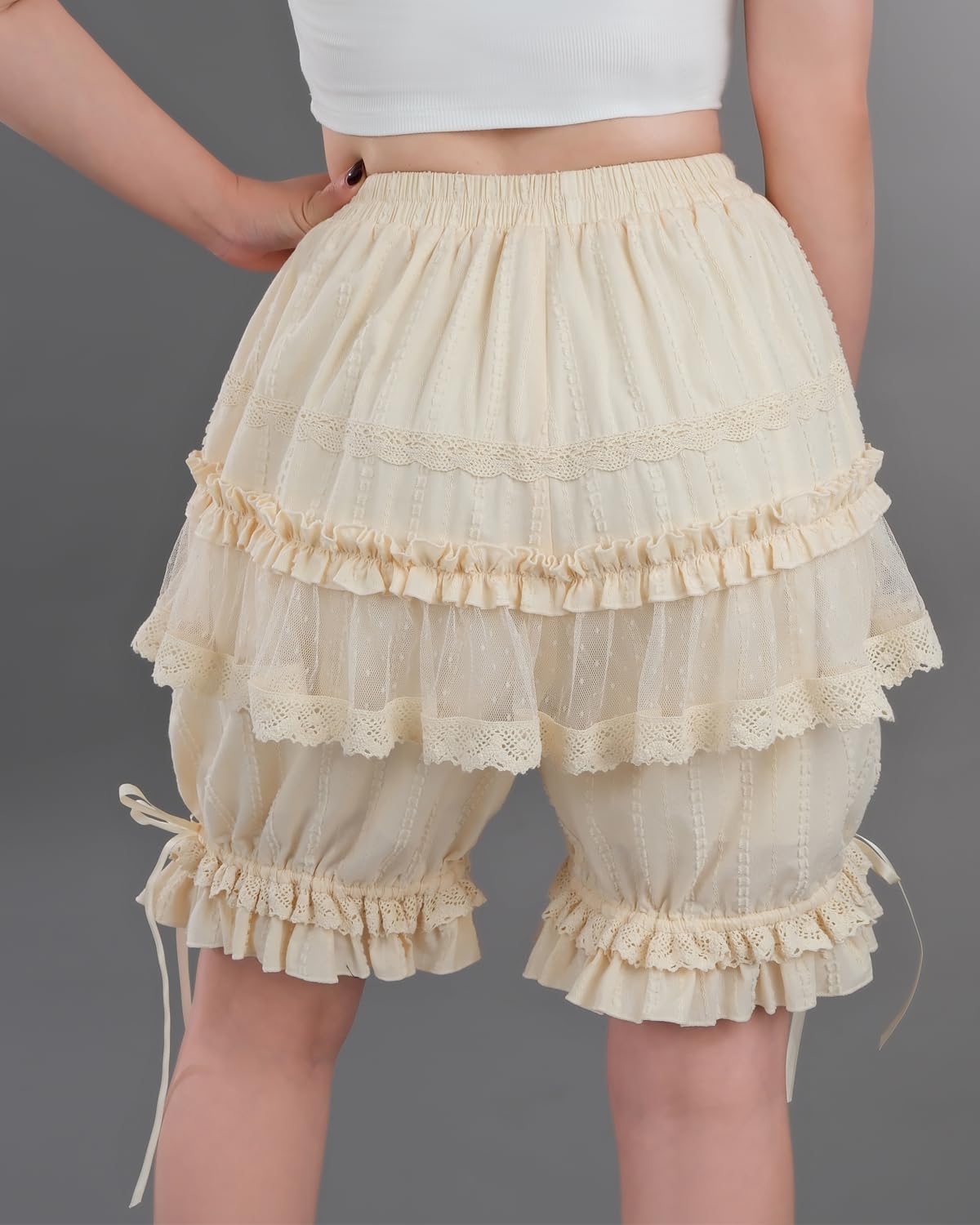 Pantalones bombachos blancos mujer