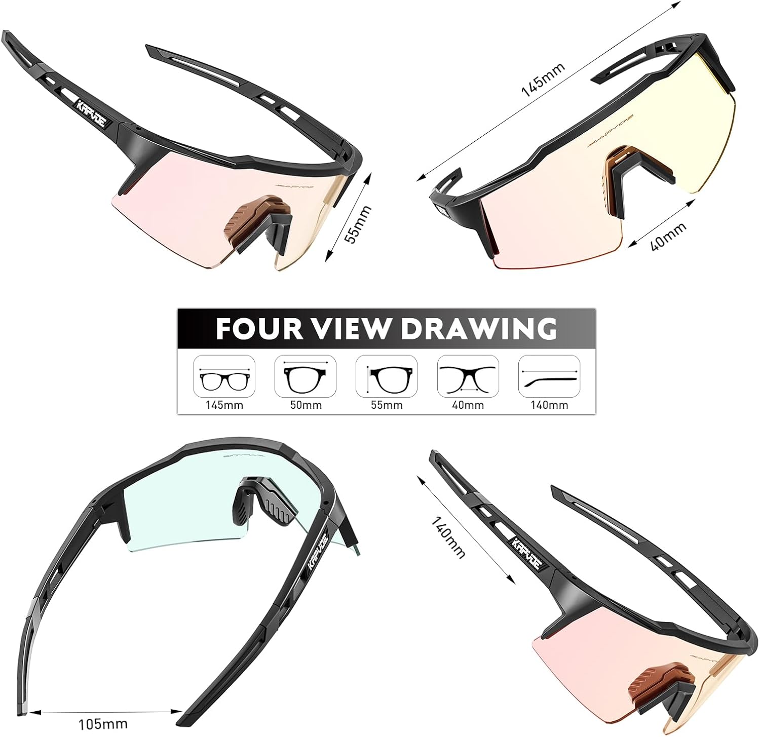 Gafas de Ciclismo KAPVOE K9023