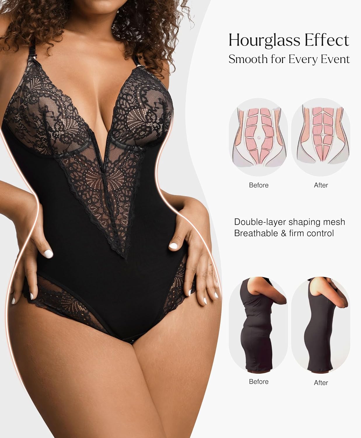 Body Moldeador Encaje Mujer