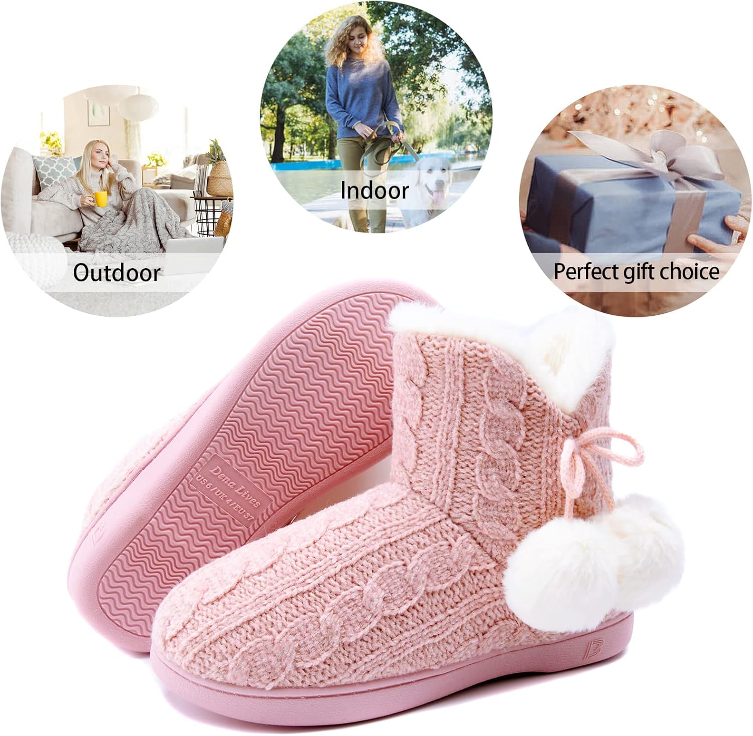 Zapatillas de casa mujer cálidas