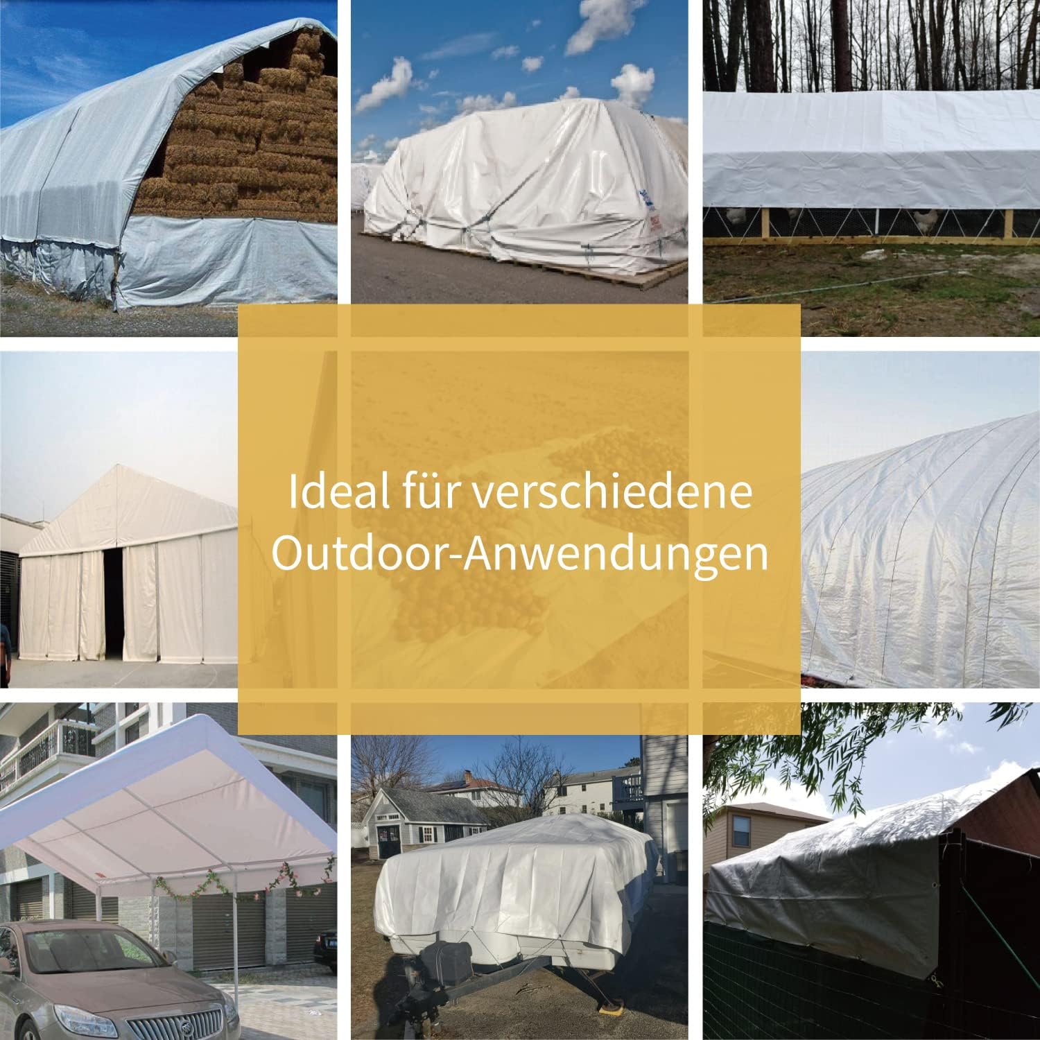 Lona impermeable 4x5 m blanca