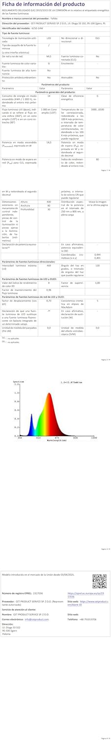 Lámpara Espejo Baño LED 14W