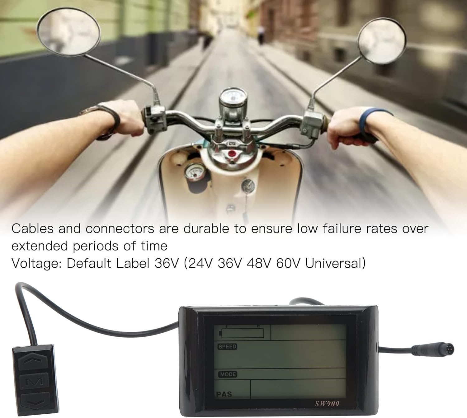 Medidor LCD SW900 para E-bikes