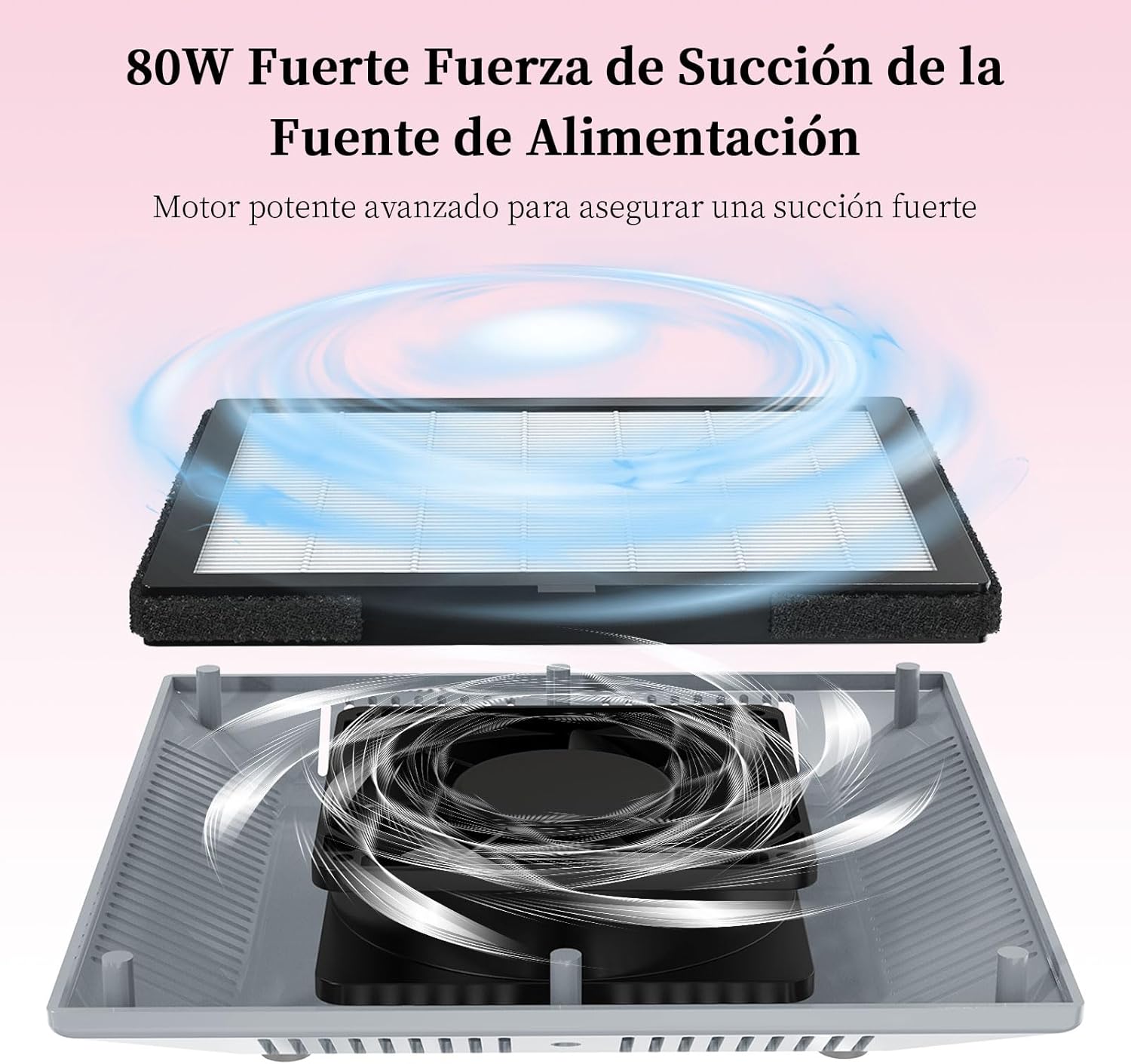 Aspirador Uñas Profesional 80W