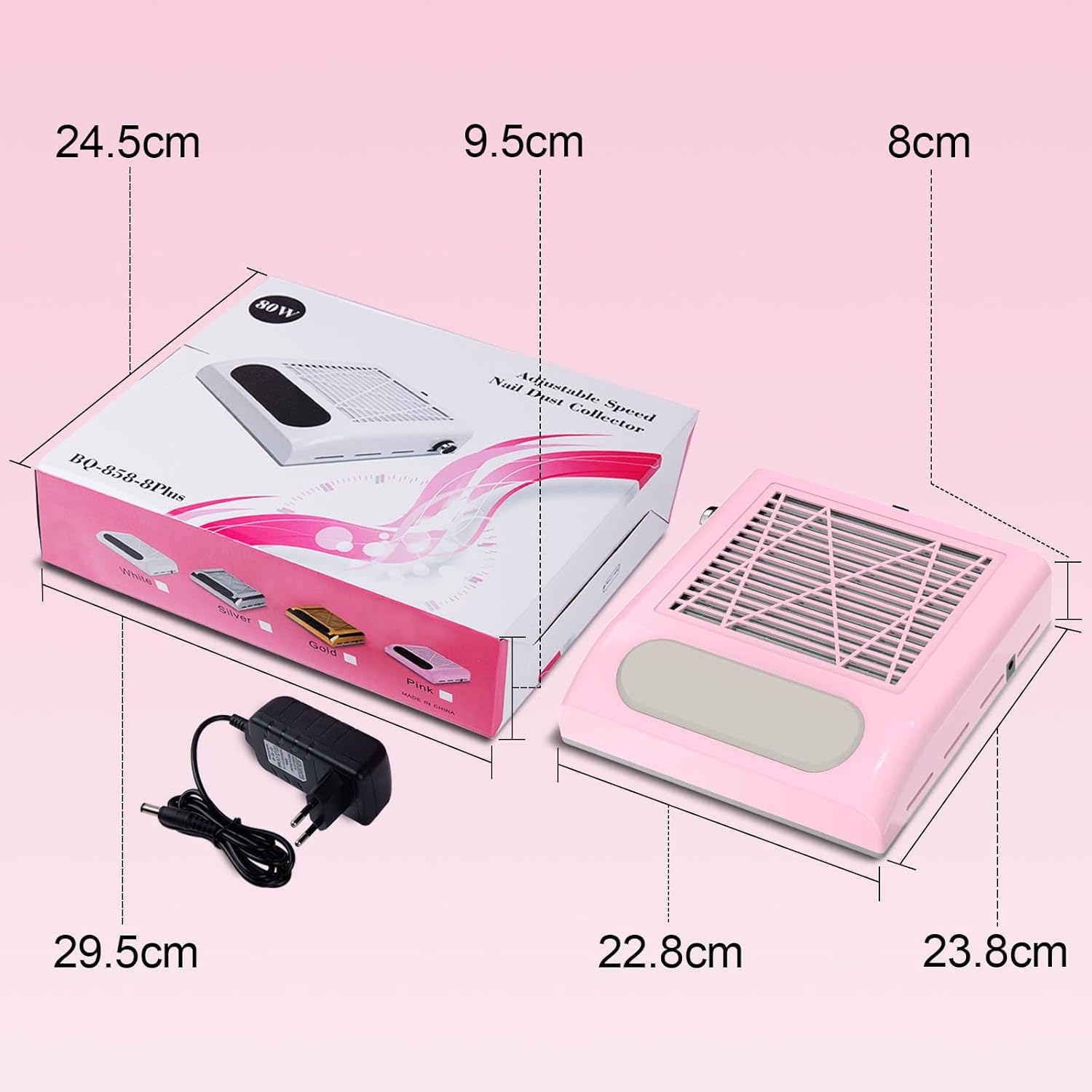 Aspirador Uñas Profesional 80W