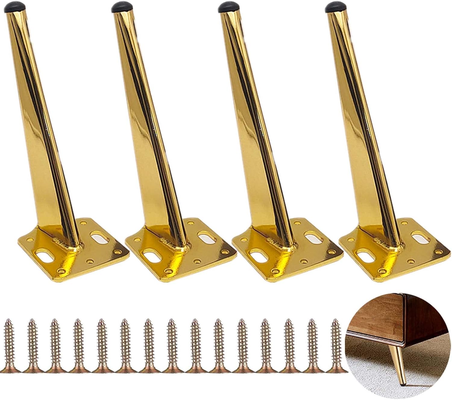 Patas de metal dorado 18 cm