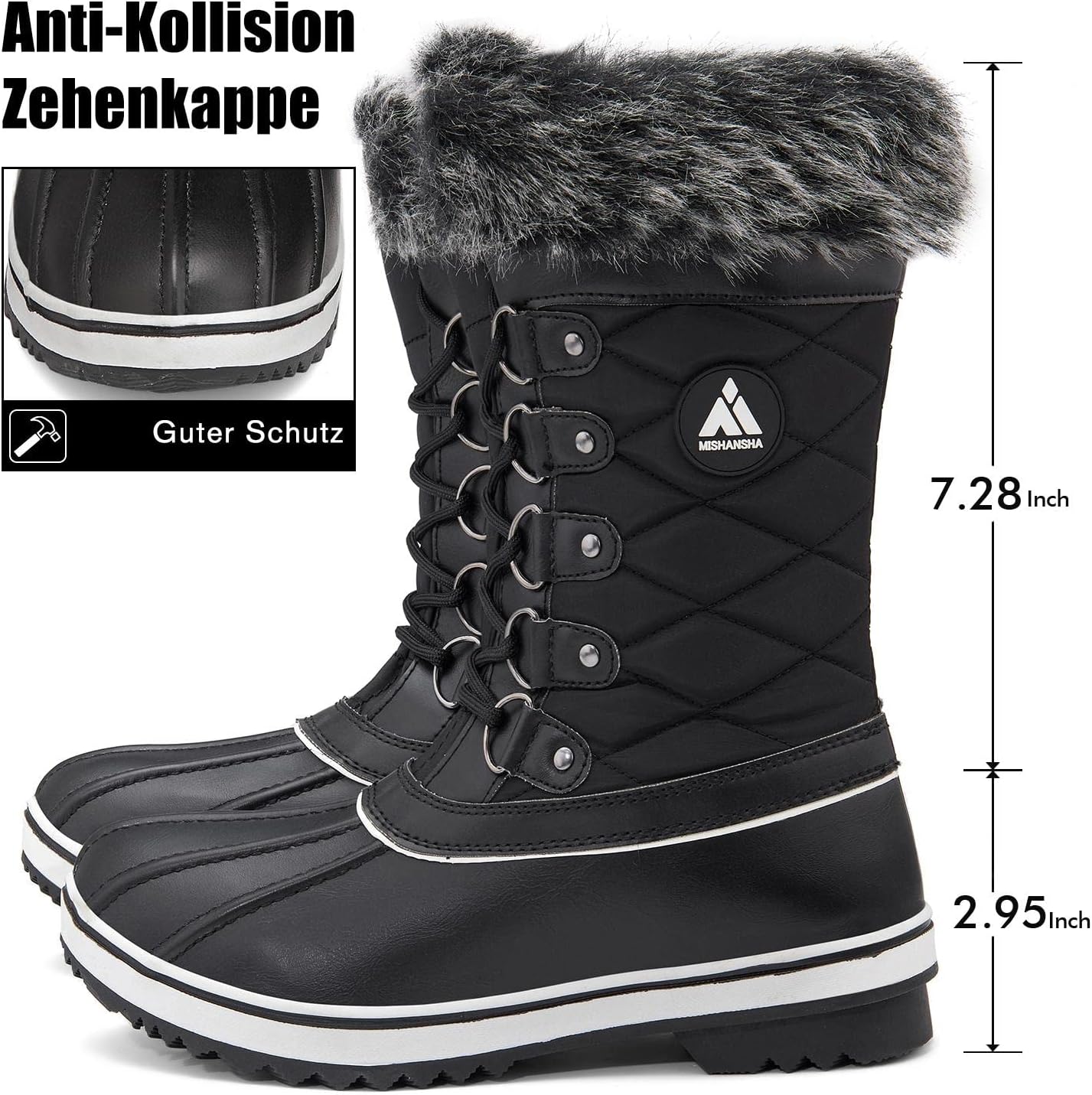 Botas de Nieve Mujeres Impermeables