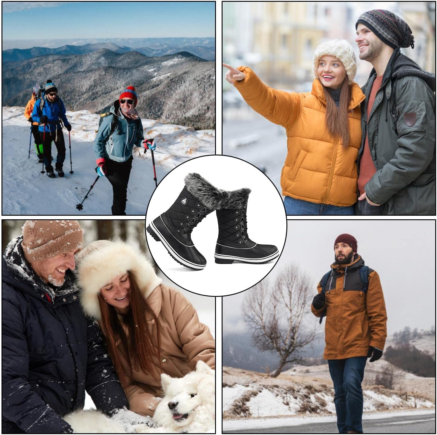 Botas de Nieve Mujeres Impermeables