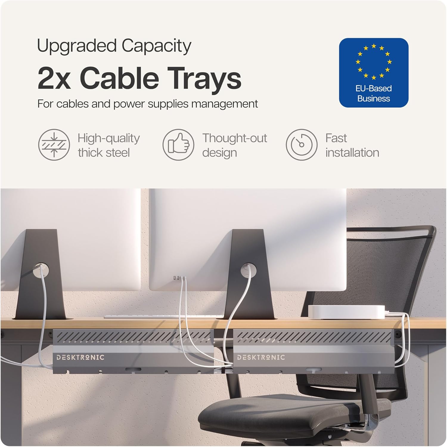 Organizador de cables acero inox.