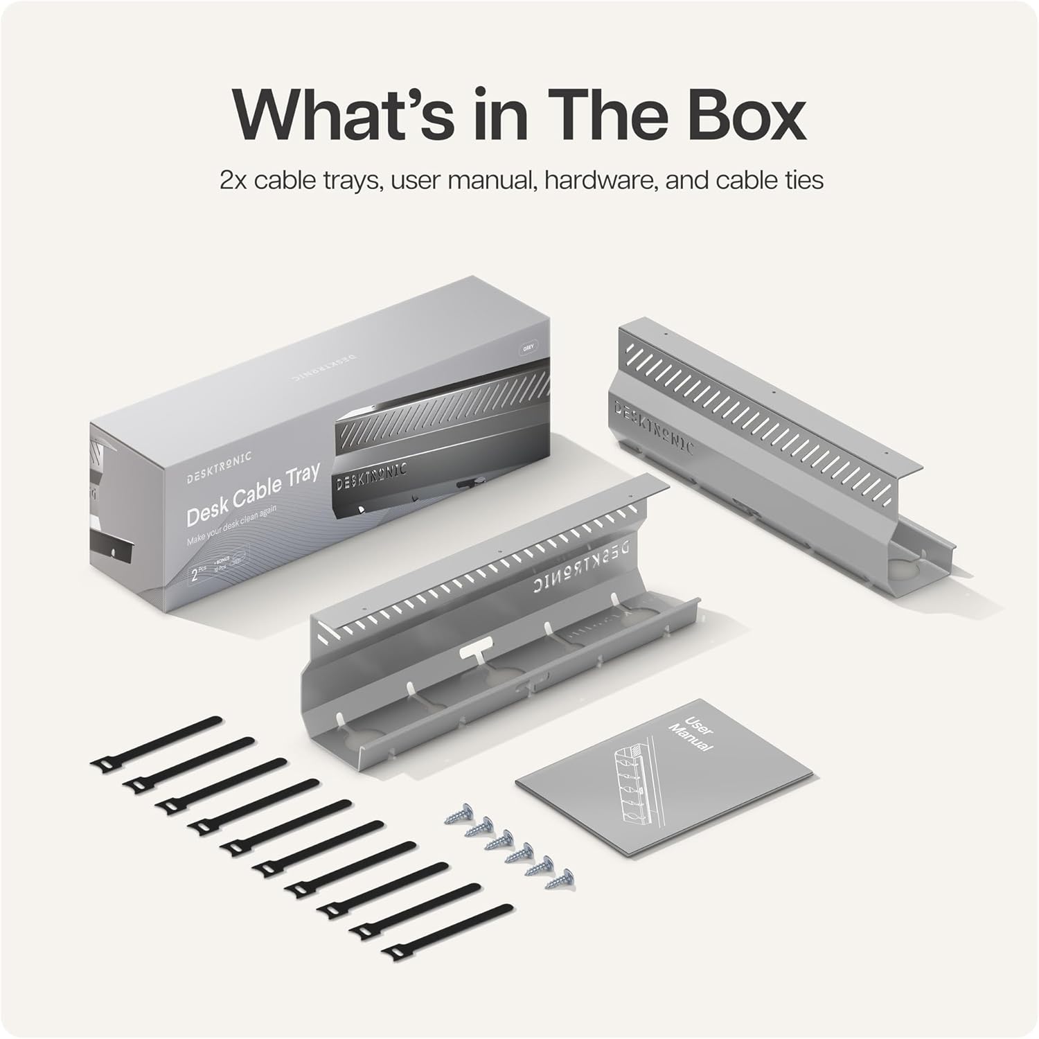 Organizador de cables acero inox.
