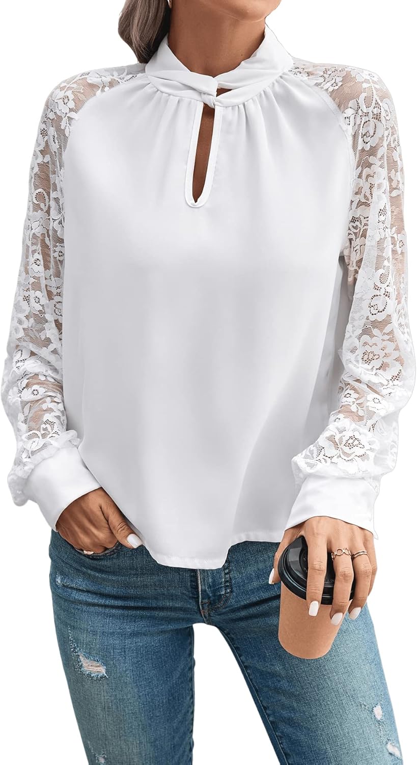 Blusa de encaje elegante mujer