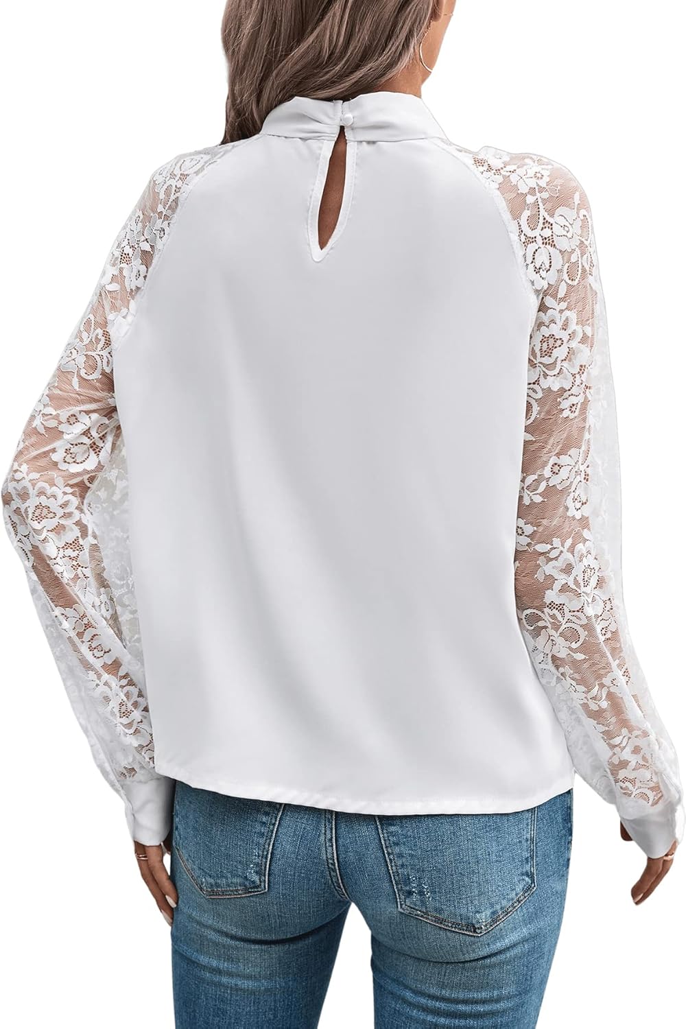 Blusa de encaje elegante mujer