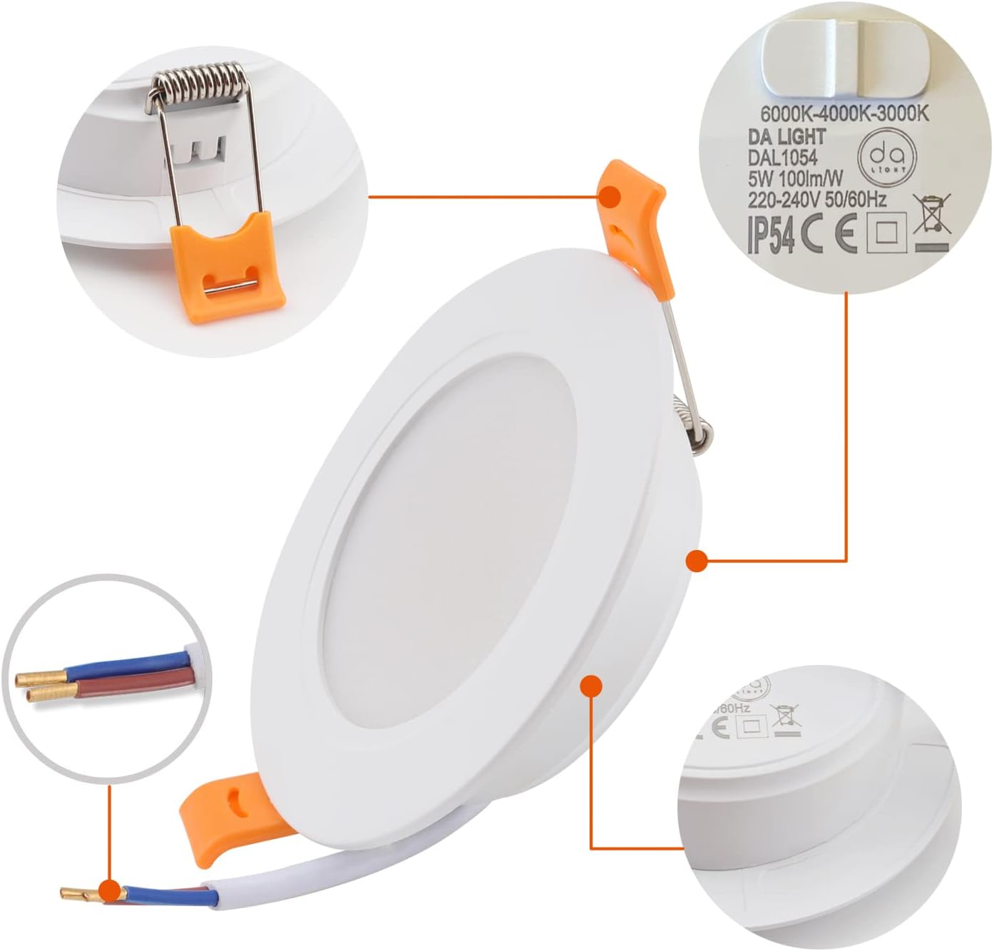 Focos LED Empotrables 5W Set 10