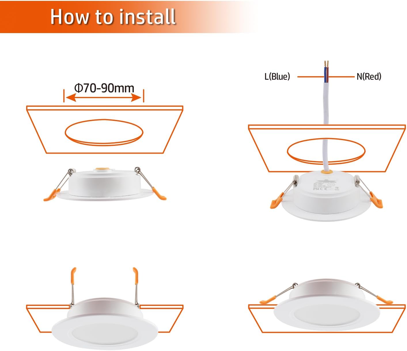Focos LED Empotrables 5W Set 10
