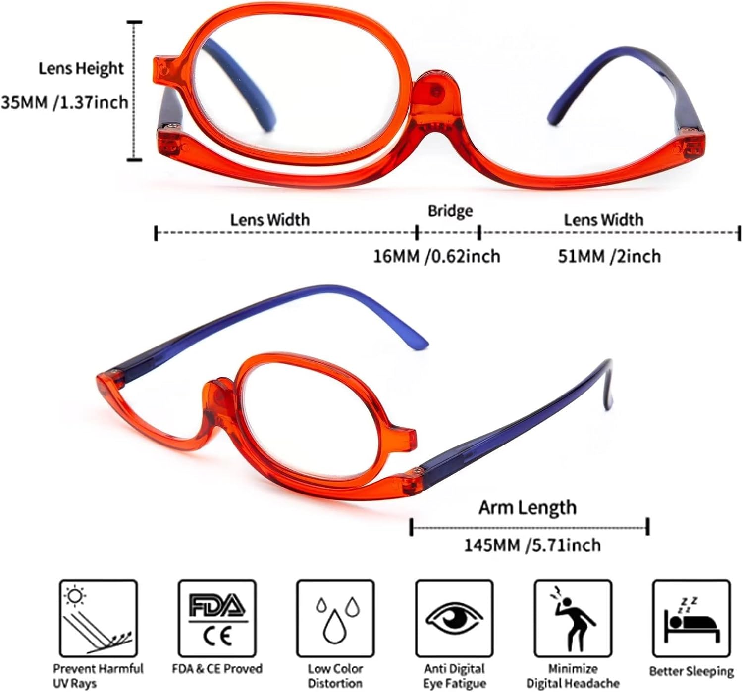 Gafas de Maquillaje Amorays