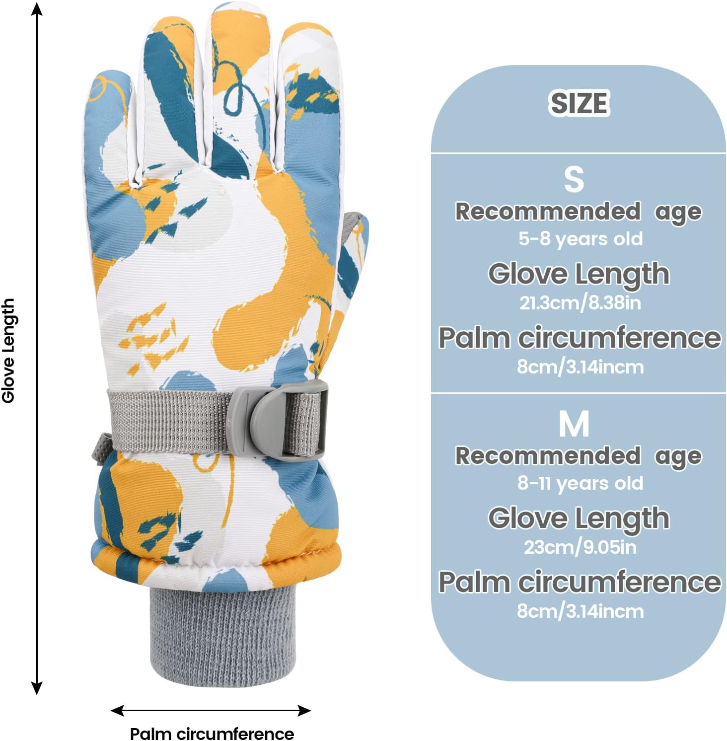 Guantes de esquí QKURT para niños