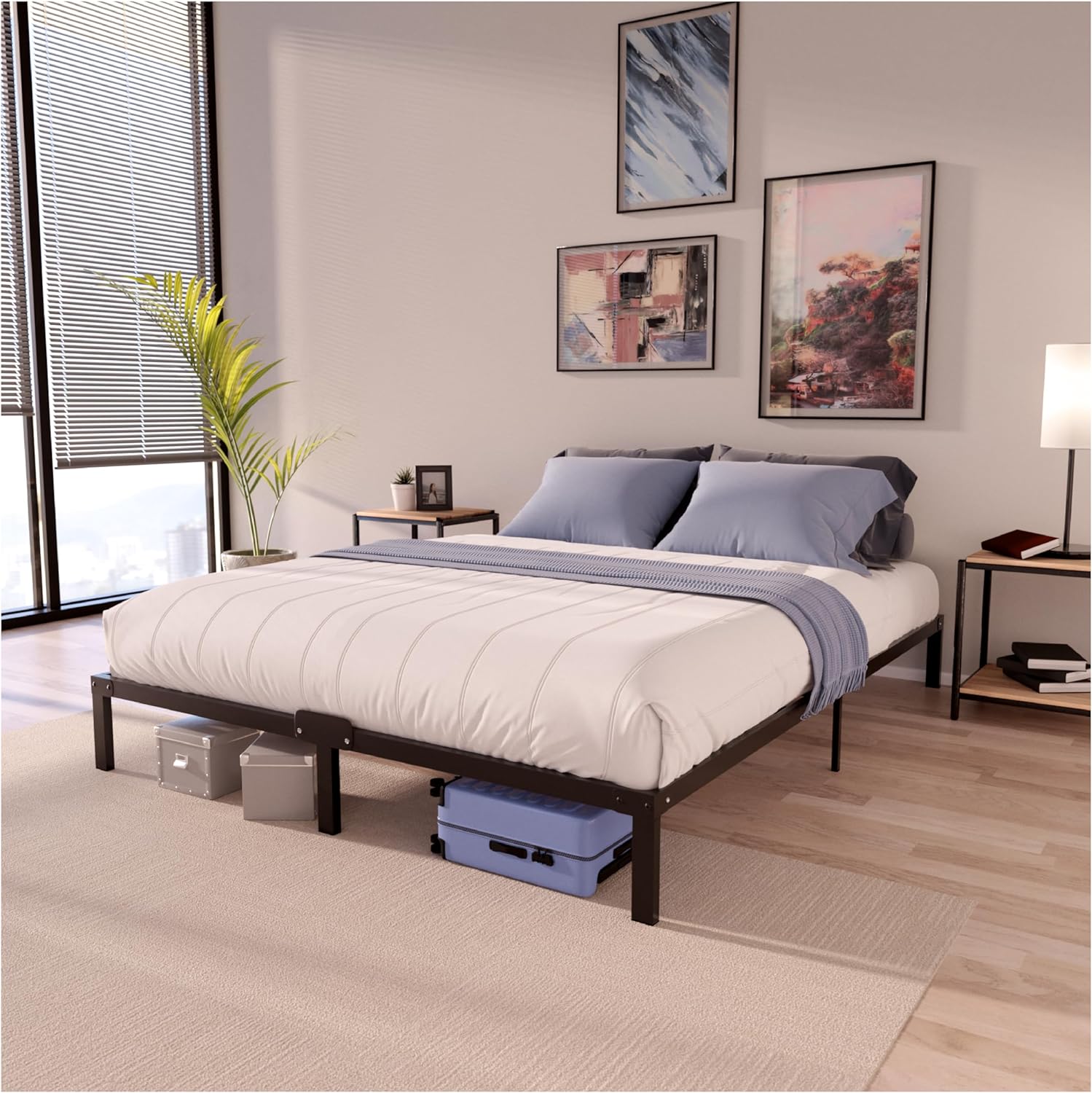 Cama Metal 140x200 con Almacenaje