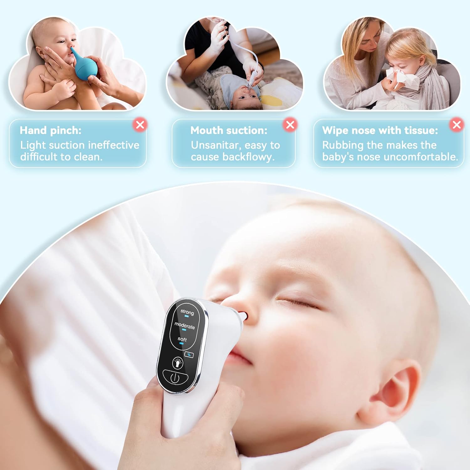 Aspirador Nasal Eléctrico Bebé