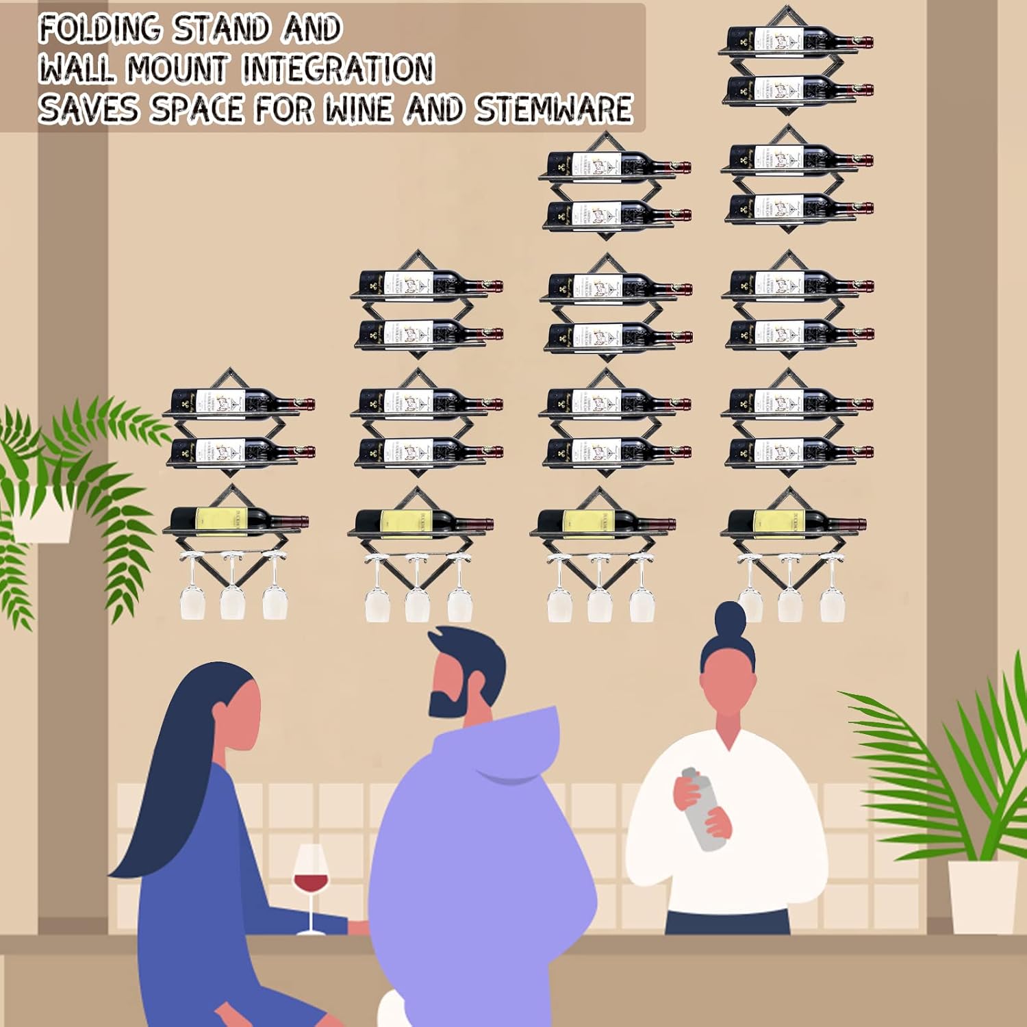 Botellero de pared vintage BB