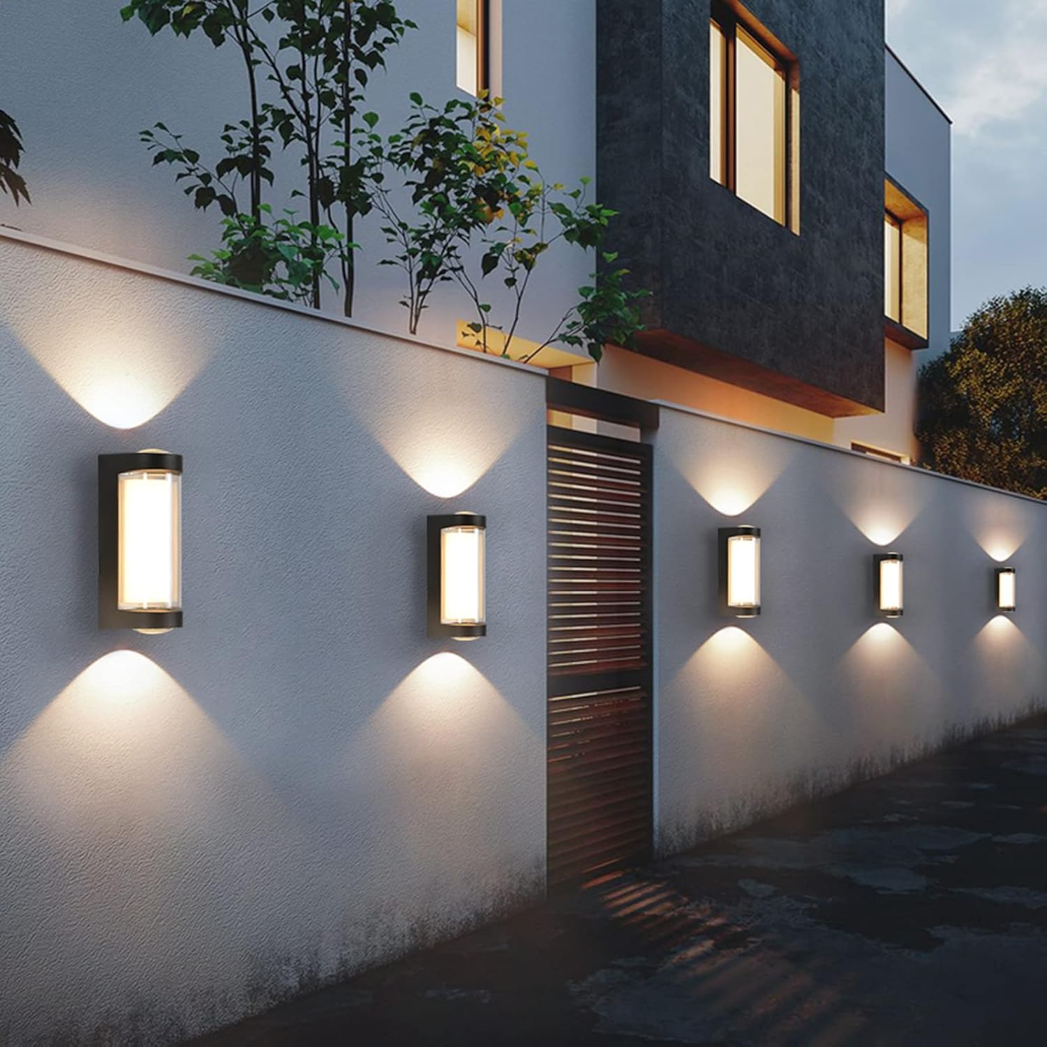 Aplique Pared 18W IP65 Negro