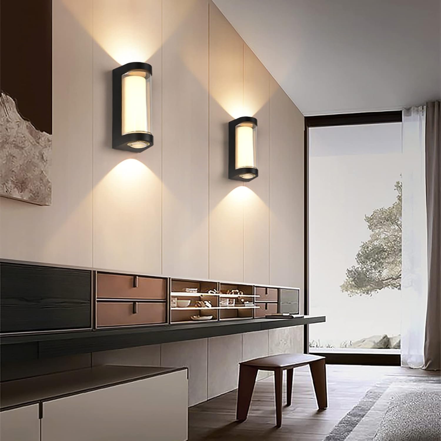 Aplique Pared 18W IP65 Negro