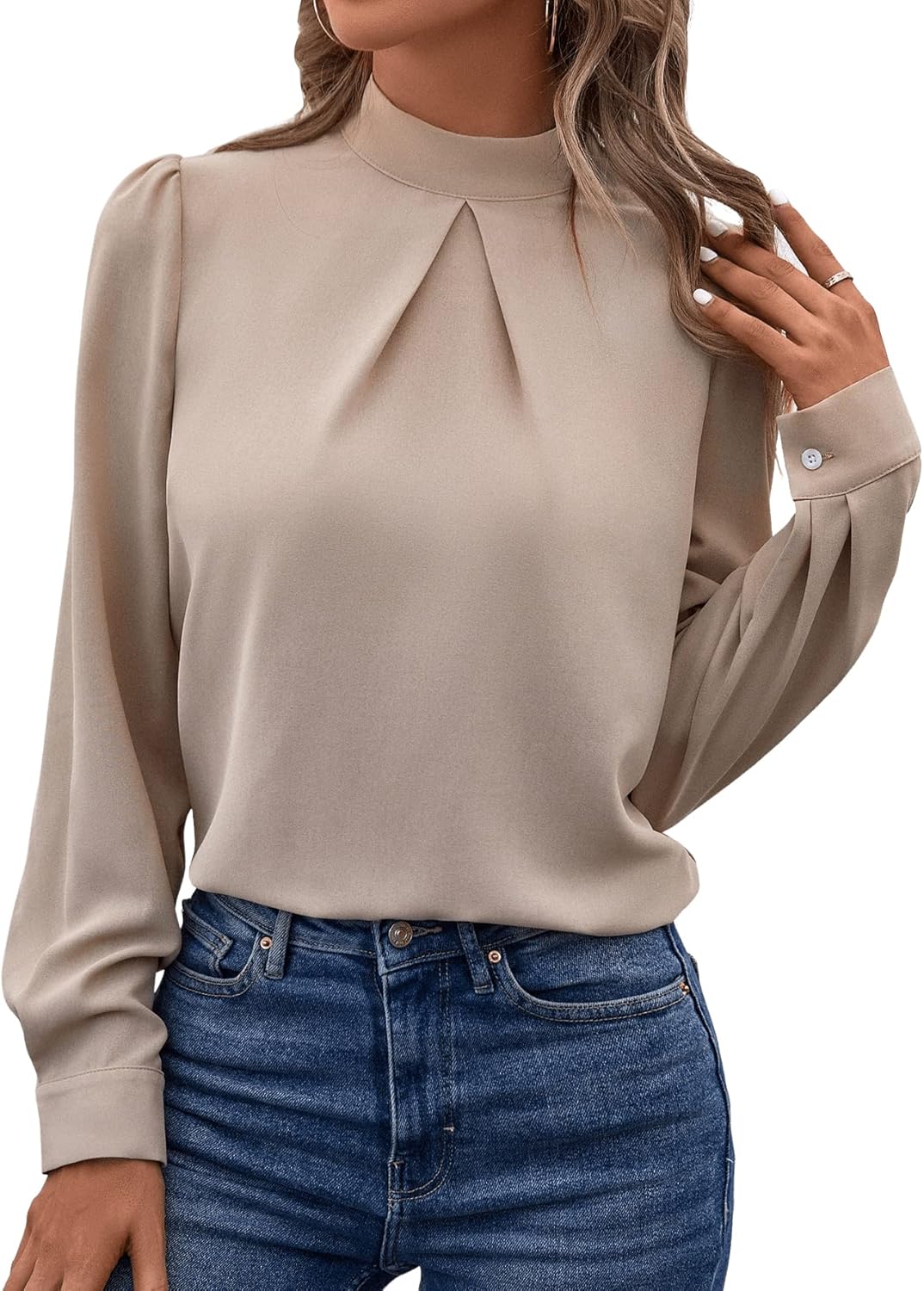Blusa Elegante Gasa Albaricoque