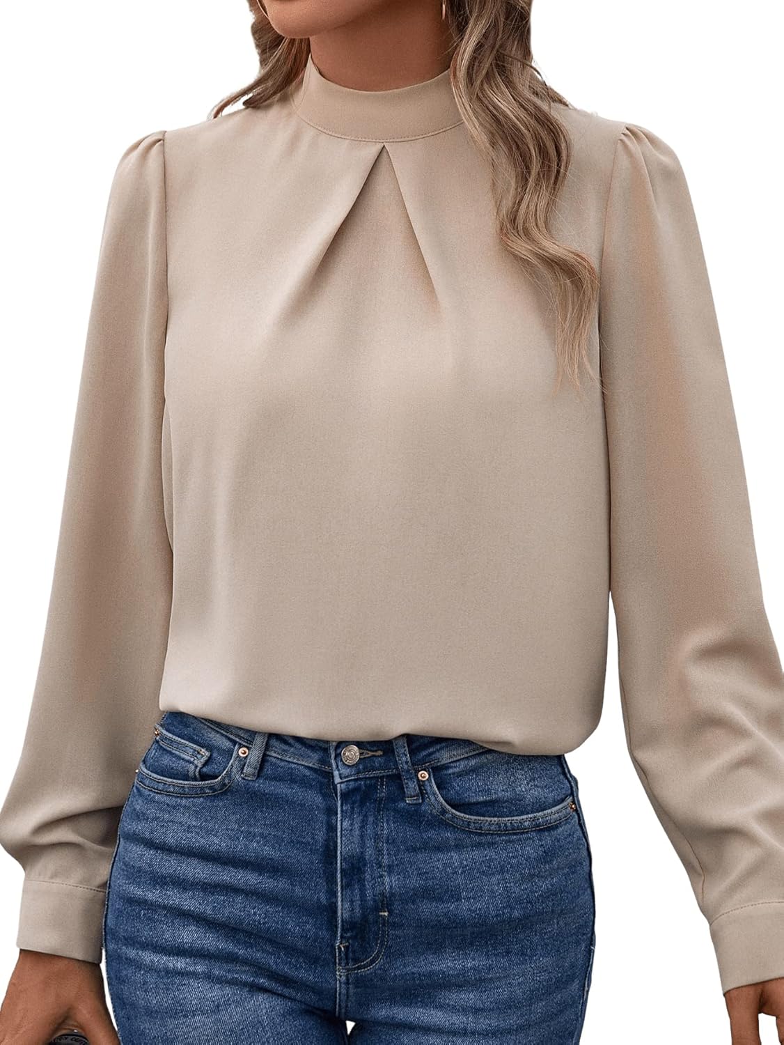 Blusa Elegante Gasa Albaricoque