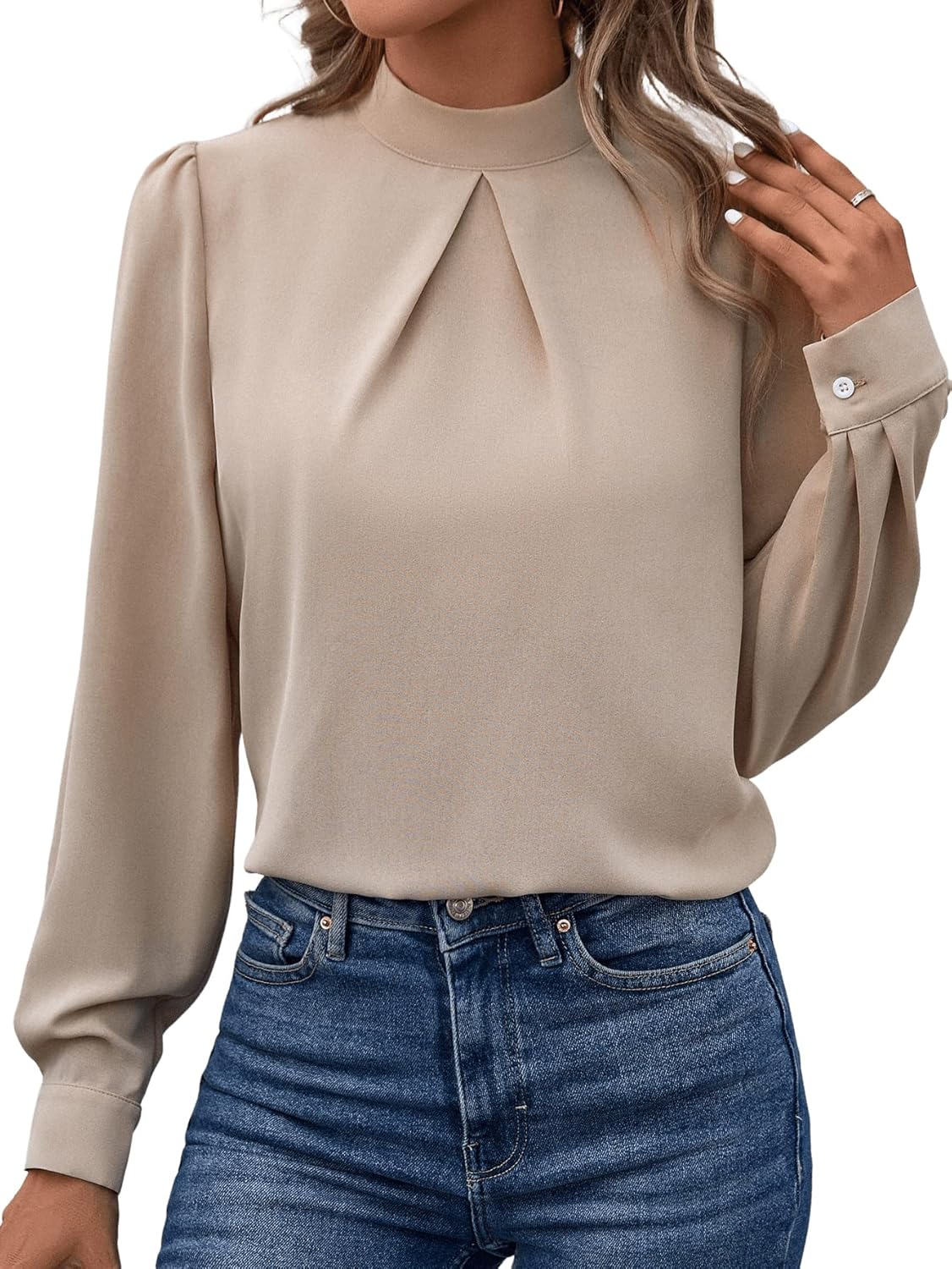 Blusa Elegante Gasa Albaricoque