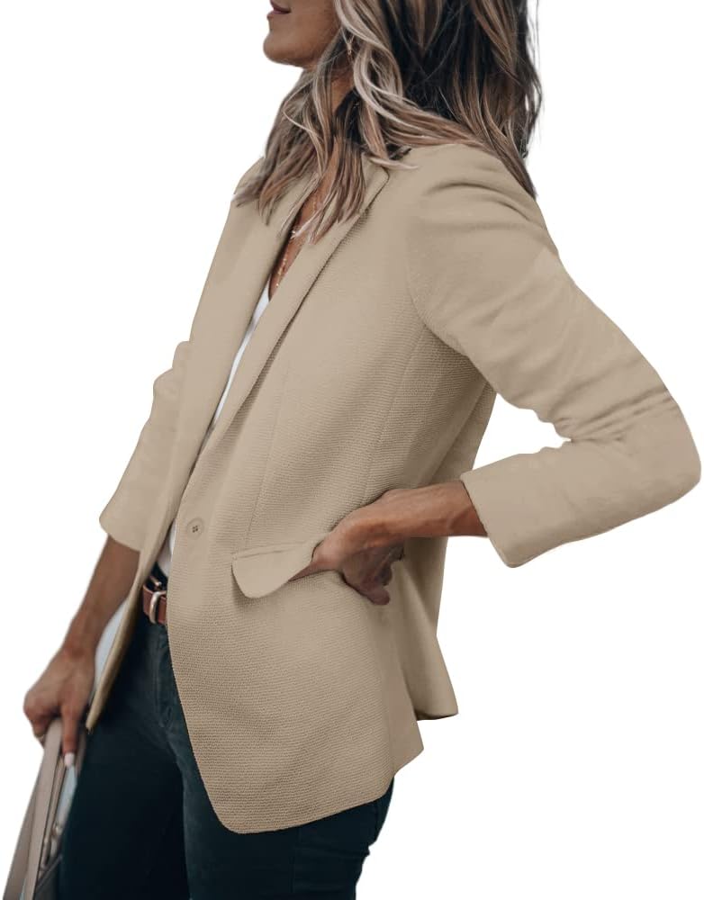 Blazer abierto mujer con bolsillos