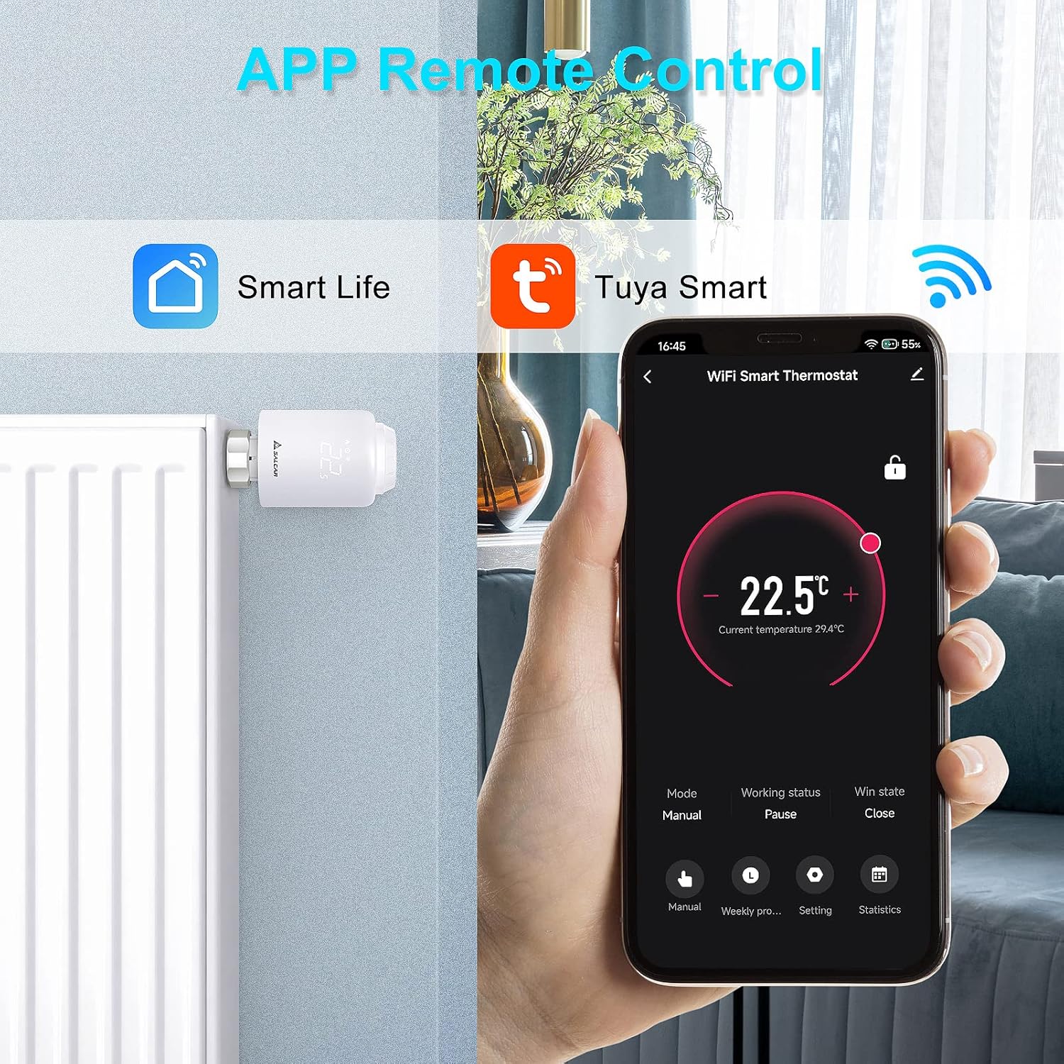Termostato WiFi SALCAR Alexa/GG