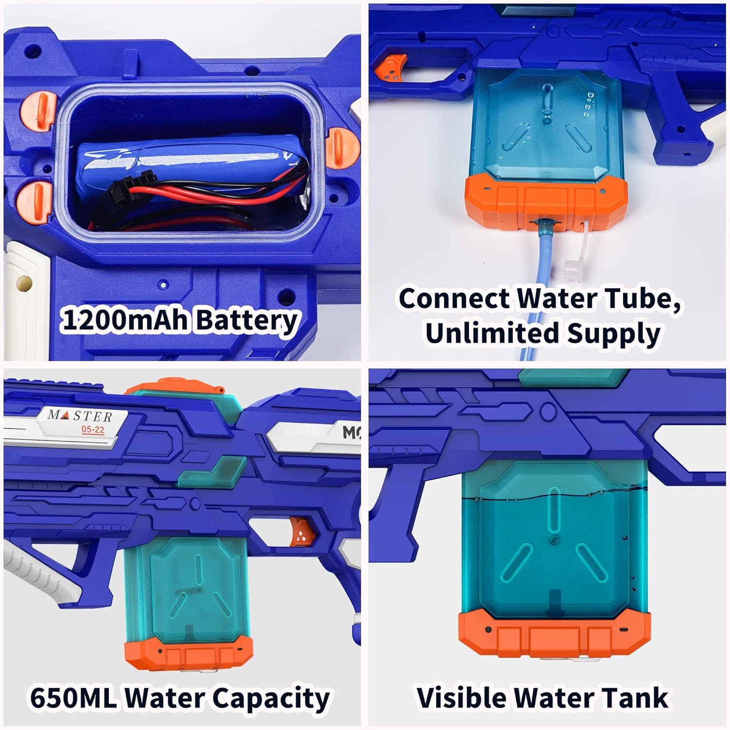 Pistola de Agua Eléctrica 2 en 1