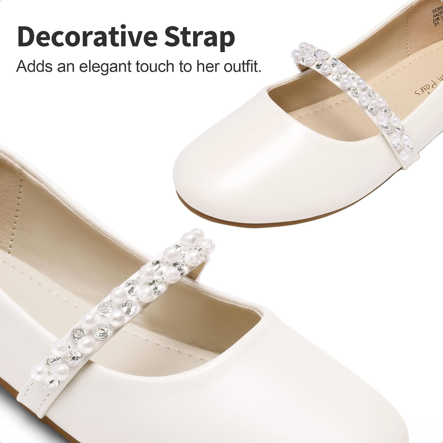 Zapatos Planos Niña Marfil, T. 31