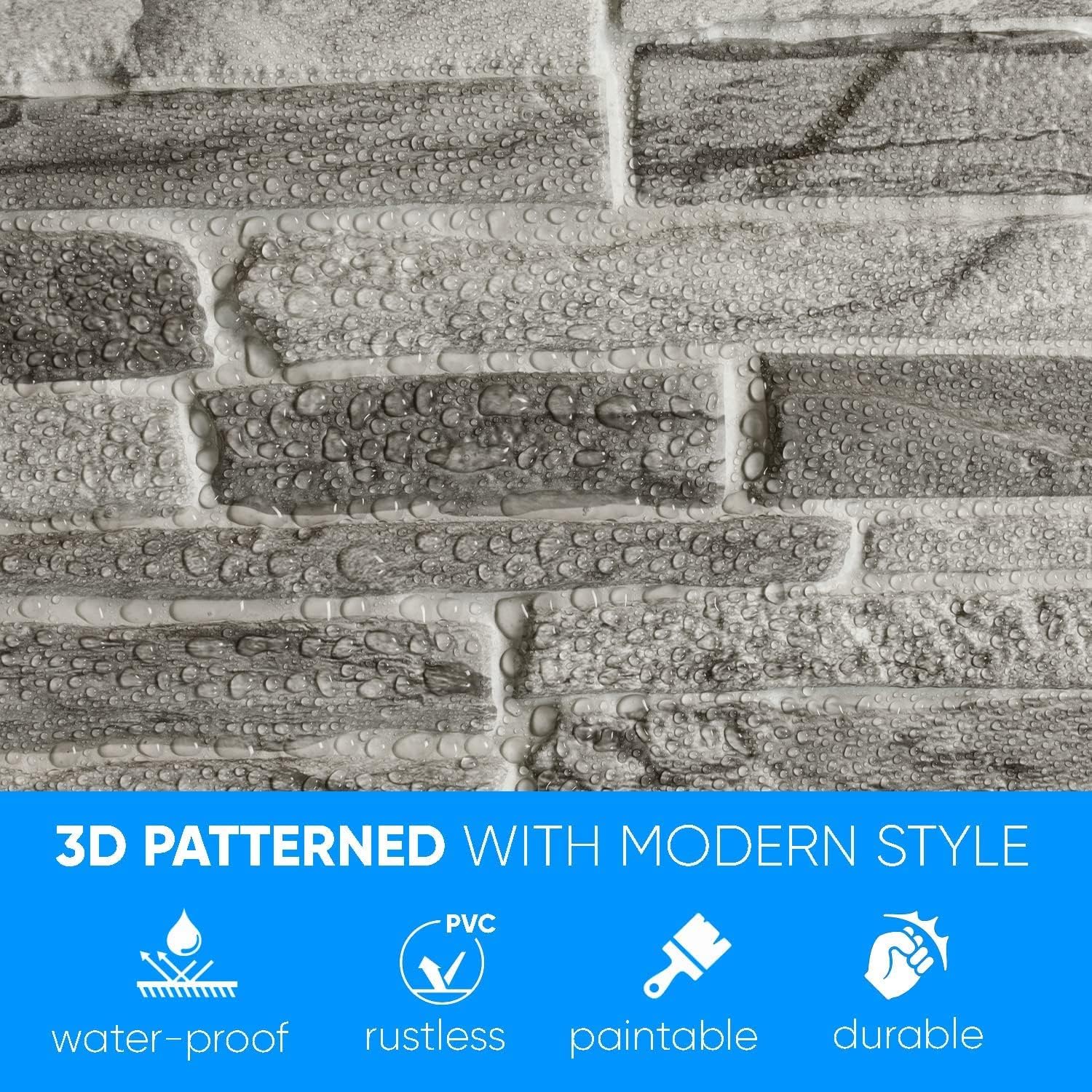 Paneles 3D Oro PVC Decoración
