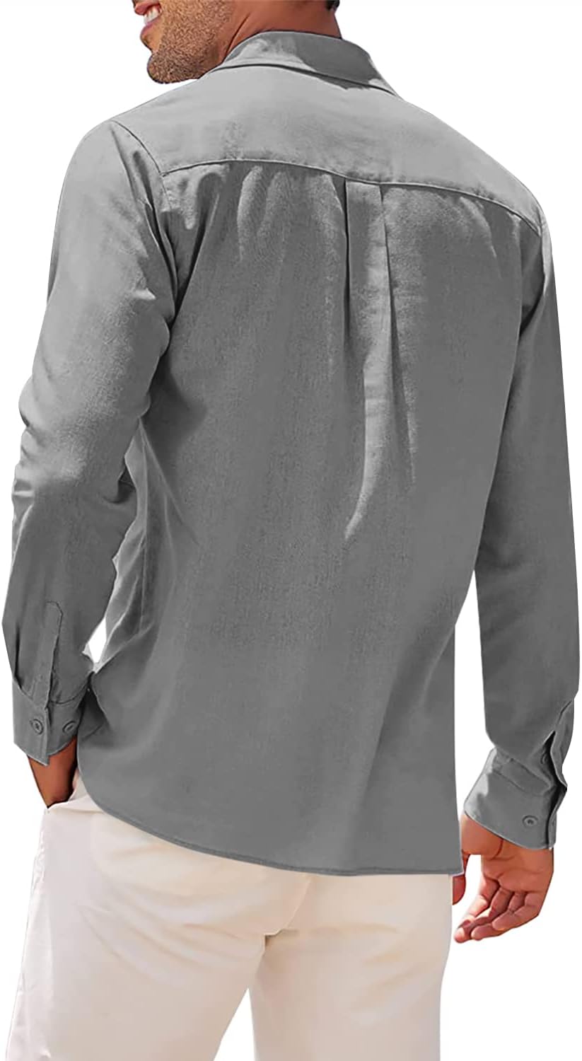 Camisa de algodón gris XL
