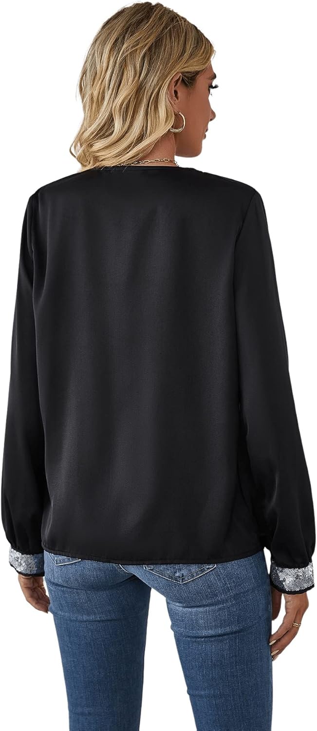 Blusa elegante de lentejuelas