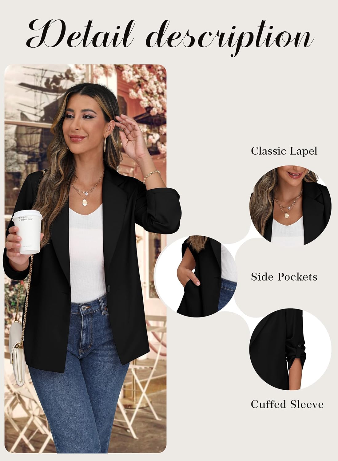 Blazer ajustable para dama