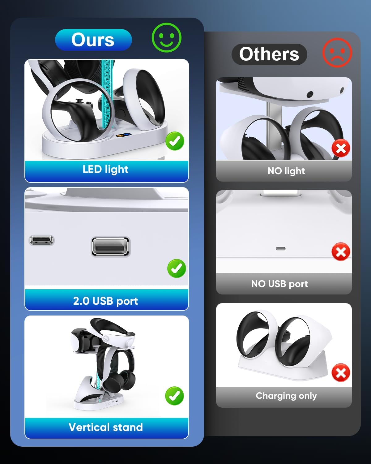 Soporte de carga PS VR2 RGB