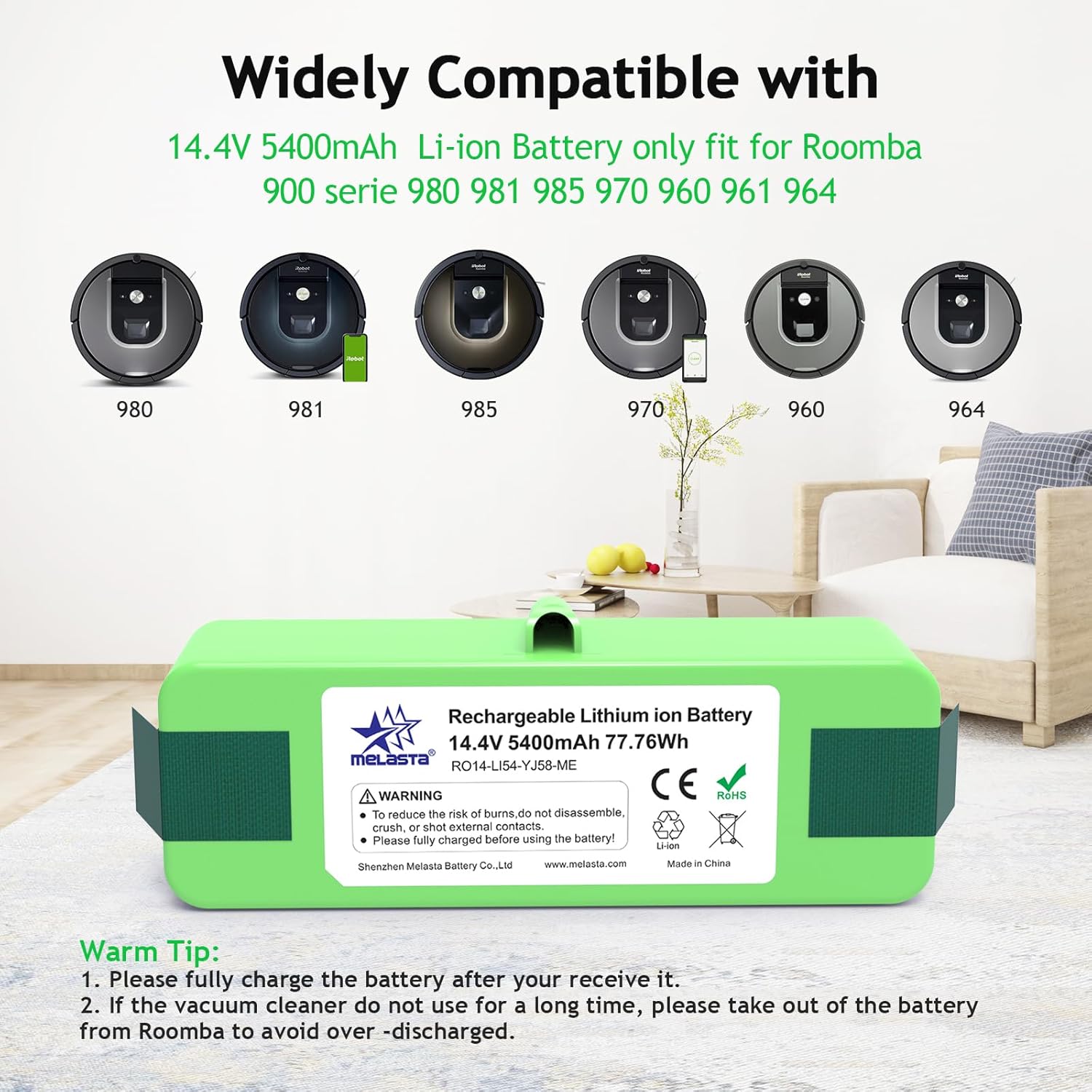 Batería 14.4V para Roomba 900