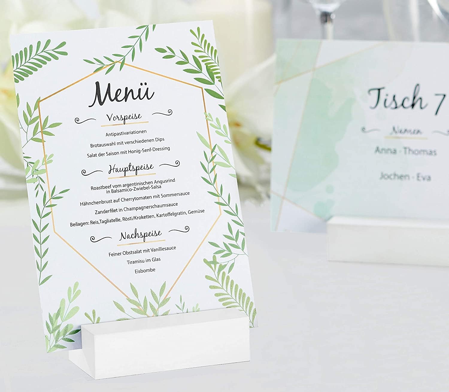 Soporte para tarjetas de boda