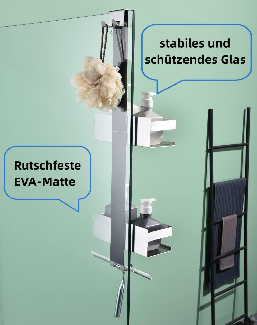Estantería de ducha colgable 2 Estantes