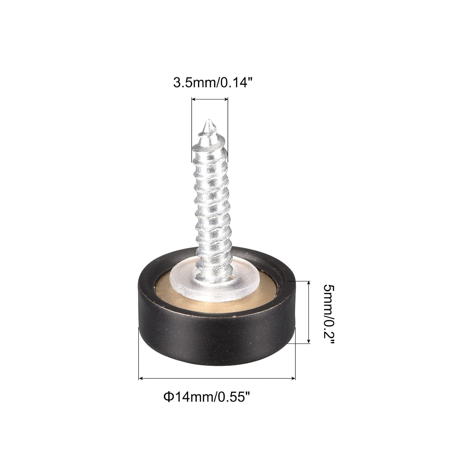 Tornillos de Espejo 14mm Negros