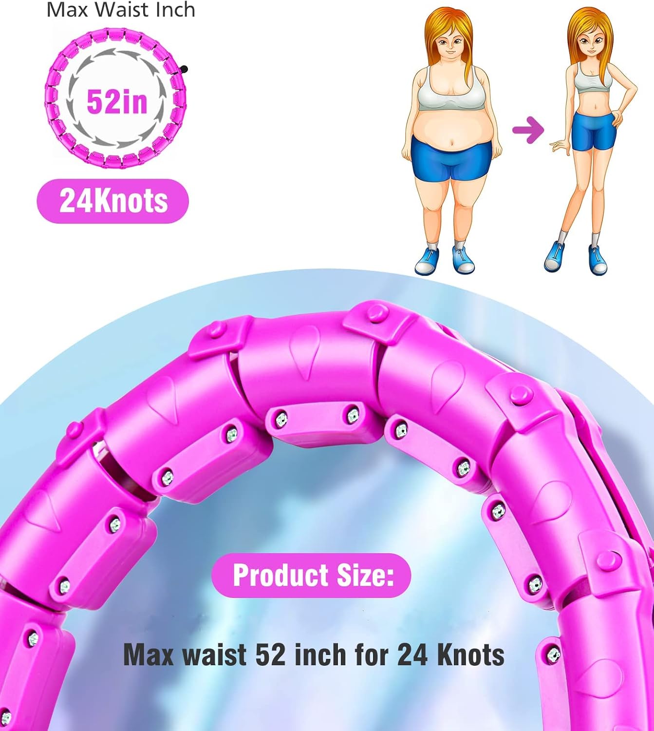 Hula Hoop con Peso 24 Nudos