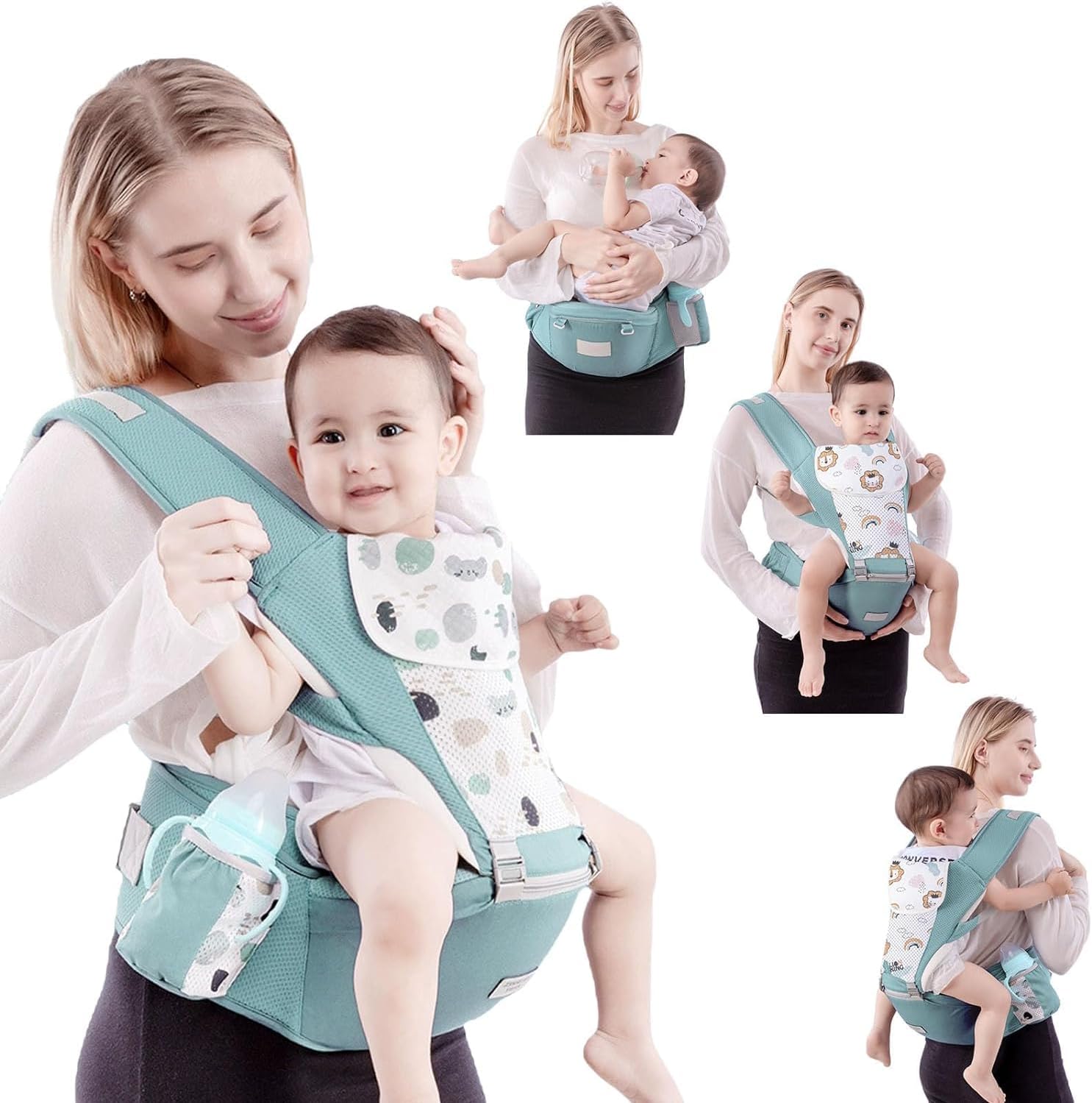 Mochila portabebés 6 en 1 verde