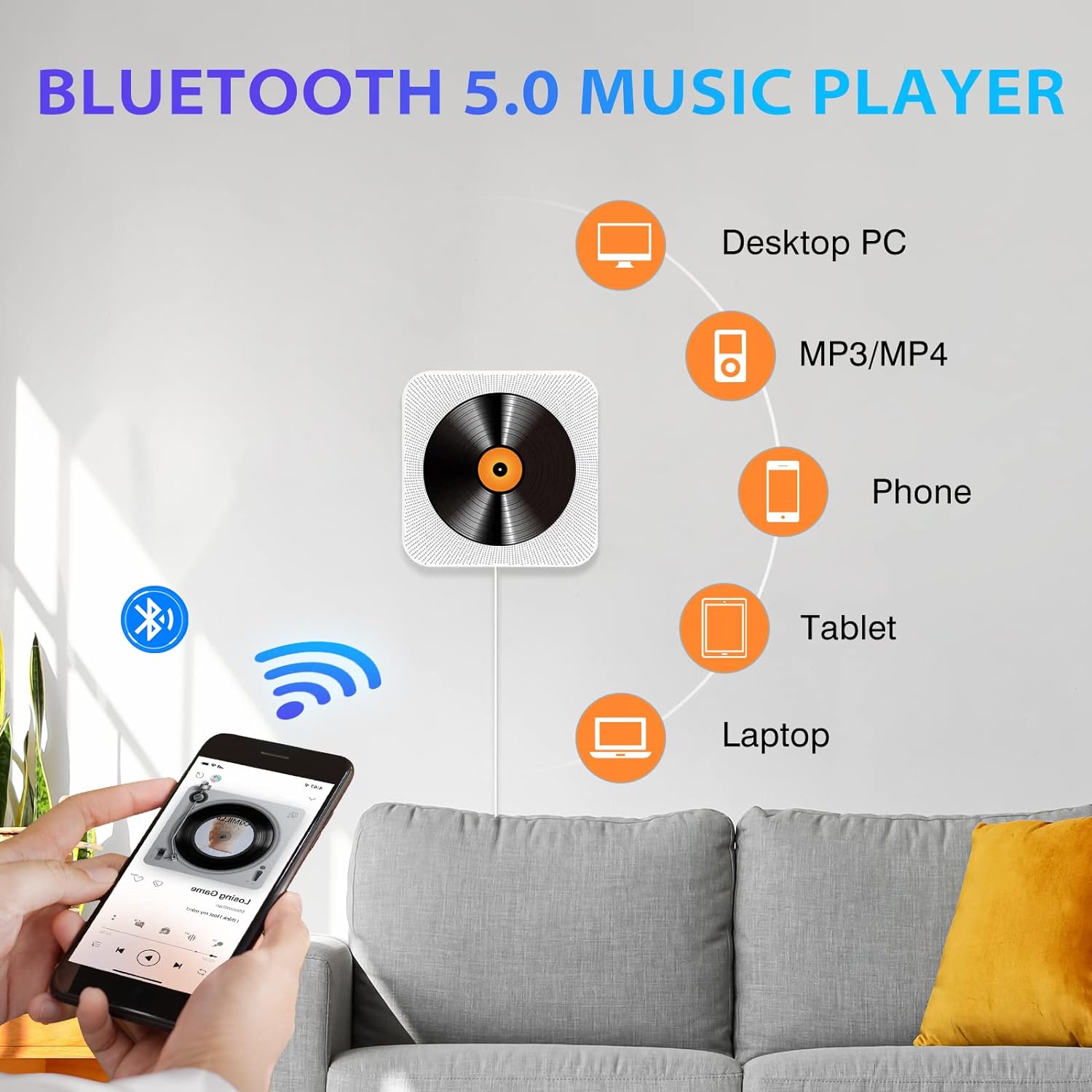 Reproductor CD Bluetooth Hi-Fi