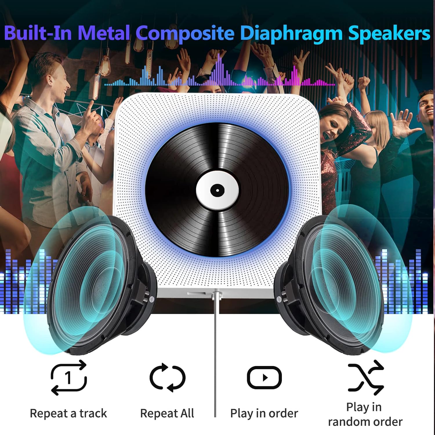 Reproductor CD Bluetooth Hi-Fi