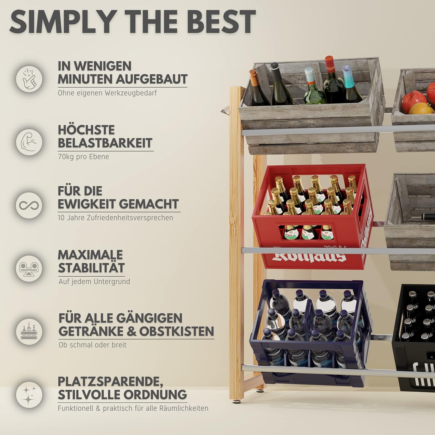 Estantería premium para bebidas